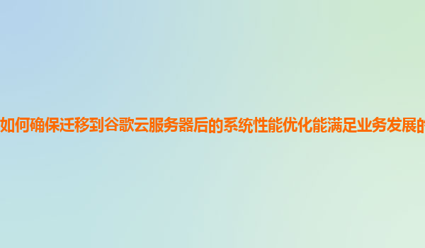 如何确保迁移到谷歌云服务器后的系统性能优化能满足业务发展的长期需求？
